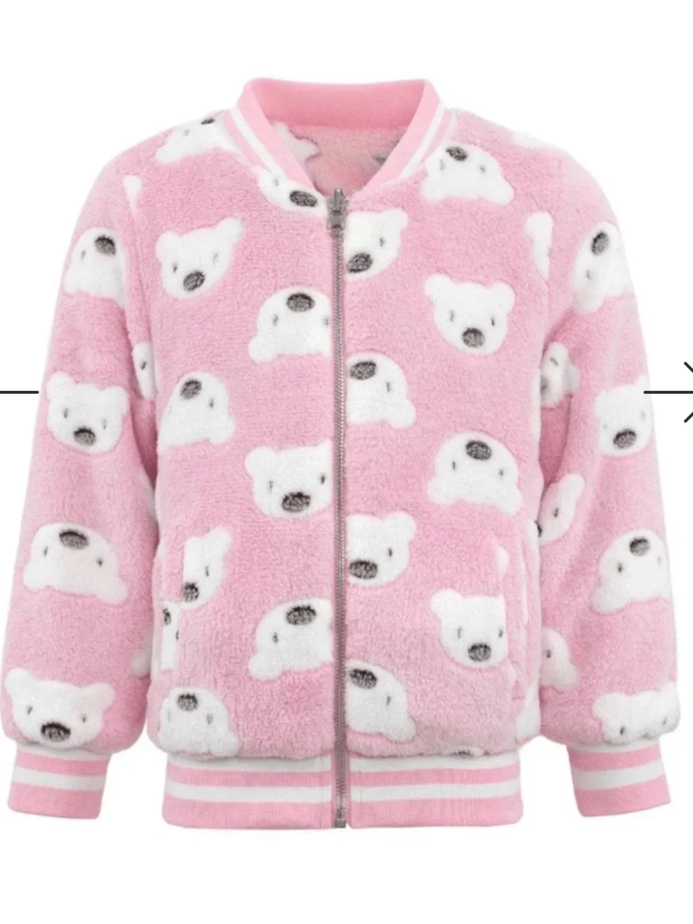 Lola and the Boys Fuzzy Reversible Bomber